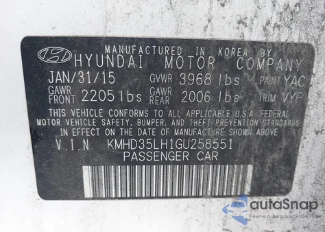 2016 Hyundai Elantra Gt from USA, damaged, VIN KMHD35LH1GU258551